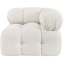 Meridian Ames Cream Boucle Fabric Corner IMAGE 7