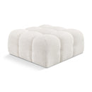 Manufacturer Color_Cream -- Ames Cream Boucle Fabric Upholstered Modular Ottoman IMAGE 1