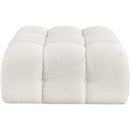  Manufacturer Color_Cream -- Ames Cream Boucle Fabric Upholstered Modular Ottoman IMAGE 3