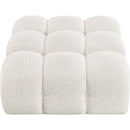  Manufacturer Color_Cream -- Ames Cream Boucle Fabric Upholstered Modular Ottoman IMAGE 4