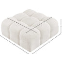  Manufacturer Color_Cream -- Ames Cream Boucle Fabric Upholstered Modular Ottoman IMAGE 7