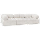  Manufacturer Color_Cream -- Ames 102" Cream Boucle Fabric Upholstered 3 pc Modular Sofa IMAGE 11