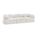 Manufacturer Color_Cream -- Ames 102" Cream Boucle Fabric Upholstered 3 pc Modular Sofa IMAGE 1