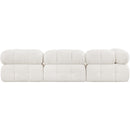  Manufacturer Color_Cream -- Ames 102" Cream Boucle Fabric Upholstered 3 pc Modular Sofa IMAGE 3