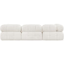 Meridian Ames Cream Boucle Fabric Modular Sofa IMAGE 3