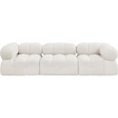  Manufacturer Color_Cream -- Ames 102" Cream Boucle Fabric Upholstered 3 pc Modular Sofa IMAGE 4