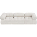  Manufacturer Color_Cream -- Ames 102" Cream Boucle Fabric Upholstered 3 pc Modular Sofa IMAGE 5