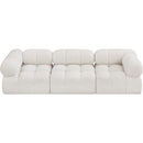 Meridian Ames Cream Boucle Fabric Modular Sofa IMAGE 5