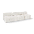  Manufacturer Color_Cream -- Ames 102" Cream Boucle Fabric Upholstered 3 pc Armless Modular Sofa IMAGE 1