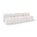  Manufacturer Color_Cream -- Ames 102" Cream Boucle Fabric Upholstered 3 pc Armless Modular Sofa IMAGE 1