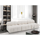  Manufacturer Color_Cream -- Ames 102" Cream Boucle Fabric Upholstered 3 pc Armless Modular Sofa IMAGE 2