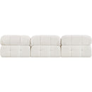 Meridian Ames Cream Boucle Fabric Modular Sofa IMAGE 3