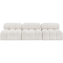 Meridian Ames Cream Boucle Fabric Modular Sofa IMAGE 4