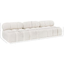  Manufacturer Color_Cream -- Ames 102" Cream Boucle Fabric Upholstered 3 pc Armless Modular Sofa IMAGE 9