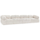 Meridian Ames Cream Boucle Fabric Modular Sofa IMAGE 11