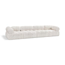  Manufacturer Color_Cream -- Ames 136" Cream Boucle Fabric Upholstered 4 pc Modular Sofa IMAGE 1