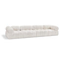 Meridian Ames Cream Boucle Fabric Modular Sofa IMAGE 1