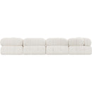 Meridian Ames Cream Boucle Fabric Modular Sofa IMAGE 3