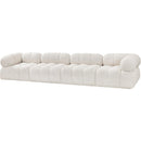  Manufacturer Color_Cream -- Ames 136" Cream Boucle Fabric Upholstered 4 pc Modular Sofa IMAGE 6