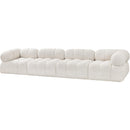 Meridian Ames Cream Boucle Fabric Modular Sofa IMAGE 6