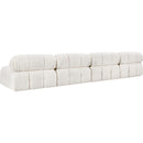 Meridian Ames Cream Boucle Fabric Modular Sofa IMAGE 6