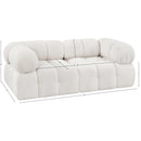 Meridian Ames Cream Boucle Fabric Modular Sofa IMAGE 10
