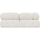Meridian Ames Cream Boucle Fabric Modular Sofa IMAGE 3