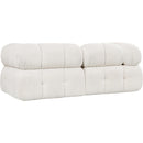  Manufacturer Color_Cream -- Ames 68" Cream Boucle Fabric Upholstered 2 pc Modular Loveseat IMAGE 6