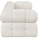 Manufacturer Color_Cream -- Ames 68" Cream Boucle Fabric Upholstered 2 pc Modular Loveseat IMAGE 7