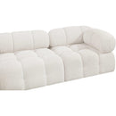  Manufacturer Color_Cream -- Ames 68" Cream Boucle Fabric Upholstered 2 pc Modular Loveseat IMAGE 8