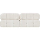 Meridian Ames Cream Boucle Fabric Modular Sofa IMAGE 3
