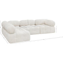  Manufacturer Color_Cream -- Ames 102" Cream Boucle Fabric Upholstered 4 pc Modular Sectional IMAGE 14