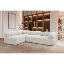 Meridian Ames Cream Boucle Fabric Modular Sectional IMAGE 2