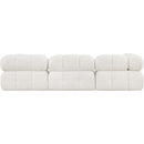  Manufacturer Color_Cream -- Ames 102" Cream Boucle Fabric Upholstered 4 pc Modular Sectional IMAGE 3