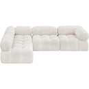  Manufacturer Color_Cream -- Ames 102" Cream Boucle Fabric Upholstered 4 pc Modular Sectional IMAGE 5