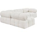  Manufacturer Color_Cream -- Ames 102" Cream Boucle Fabric Upholstered 4 pc Modular Sectional IMAGE 6