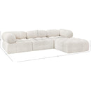  Manufacturer Color_Cream -- Ames 102" Cream Boucle Fabric Upholstered 4 pc Modular Sectional IMAGE 15