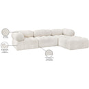  Manufacturer Color_Cream -- Ames 102" Cream Boucle Fabric Upholstered 4 pc Modular Sectional IMAGE 16
