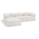  Manufacturer Color_Cream -- Ames 102" Cream Boucle Fabric Upholstered 4 pc Modular Sectional IMAGE 1