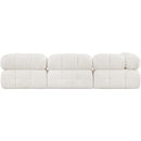  Manufacturer Color_Cream -- Ames 102" Cream Boucle Fabric Upholstered 4 pc Modular Sectional IMAGE 3