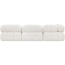 Meridian Ames Cream Boucle Fabric Modular Sectional IMAGE 3