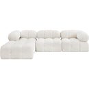  Manufacturer Color_Cream -- Ames 102" Cream Boucle Fabric Upholstered 4 pc Modular Sectional IMAGE 4