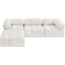  Manufacturer Color_Cream -- Ames 102" Cream Boucle Fabric Upholstered 4 pc Modular Sectional IMAGE 5
