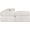 Manufacturer Color_Cream -- Ames 136" Cream Boucle Fabric Upholstered 5 pc Modular Sectional IMAGE 7