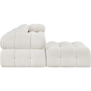  Manufacturer Color_Cream -- Ames 136" Cream Boucle Fabric Upholstered 5 pc Modular Sectional IMAGE 7