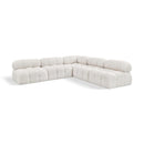  Manufacturer Color_Cream -- Ames 102" Cream Boucle Fabric Upholstered 5 pc Modular Sectional IMAGE 1