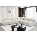  Manufacturer Color_Cream -- Ames 102" Cream Boucle Fabric Upholstered 5 pc Modular Sectional IMAGE 2