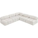 Manufacturer Color_Cream -- Ames 102" Cream Boucle Fabric Upholstered 5 pc Modular Sectional IMAGE 5