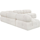  Manufacturer Color_Cream -- Ames 102" Cream Boucle Fabric Upholstered 5 pc Modular Sectional IMAGE 6