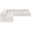  Manufacturer Color_Cream -- Ames 102" Cream Boucle Fabric Upholstered 5 pc Modular Sectional IMAGE 7